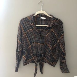 Mango Tie Front Flannel